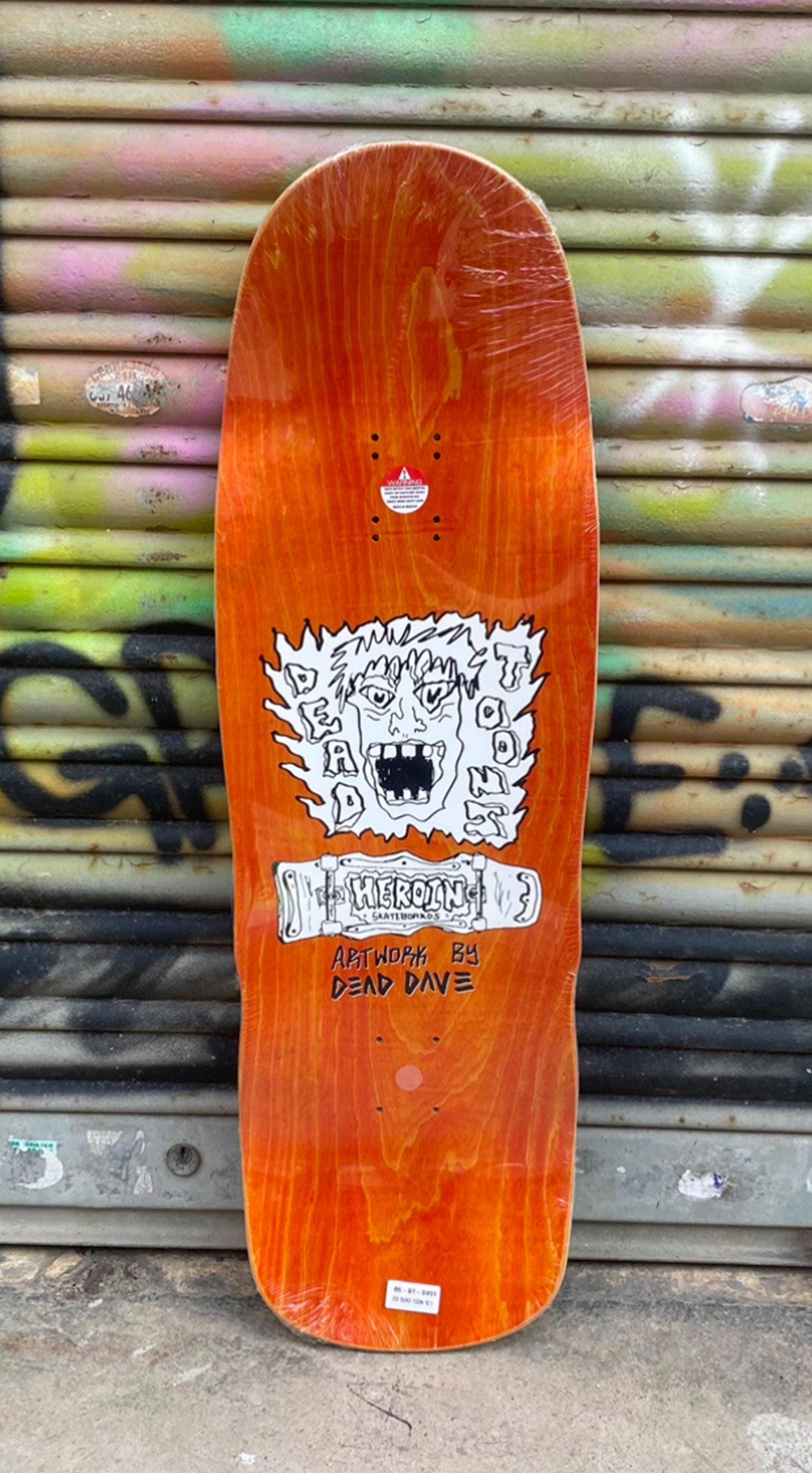 Heroin Skateboards 10.1 Dead Dave Toon Deck Skateboard Deck- Tabla