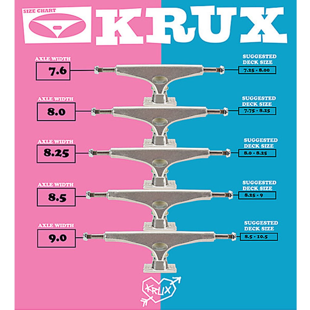 Krux Trucks Polished Silver Standard 9,0- Ejes - Furtivo! Skateboarding