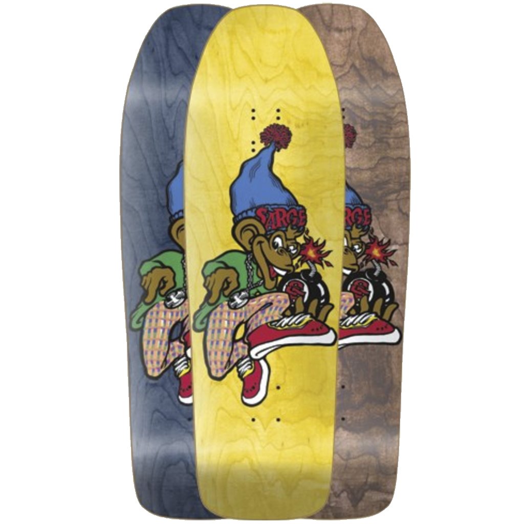 New Deal Sargent Monkey Bomber Screen Printed Reissue Skateboard Deck- Tabla Skate - Furtivo! Skateboarding