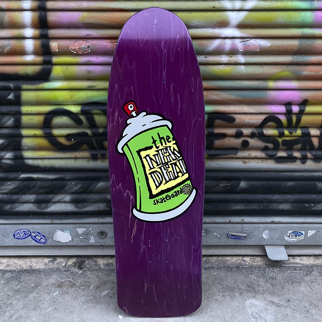 New Deal Spray Can Screen Printed Reissue Skateboard Deck- Tabla Skate - Furtivo! Skateboarding