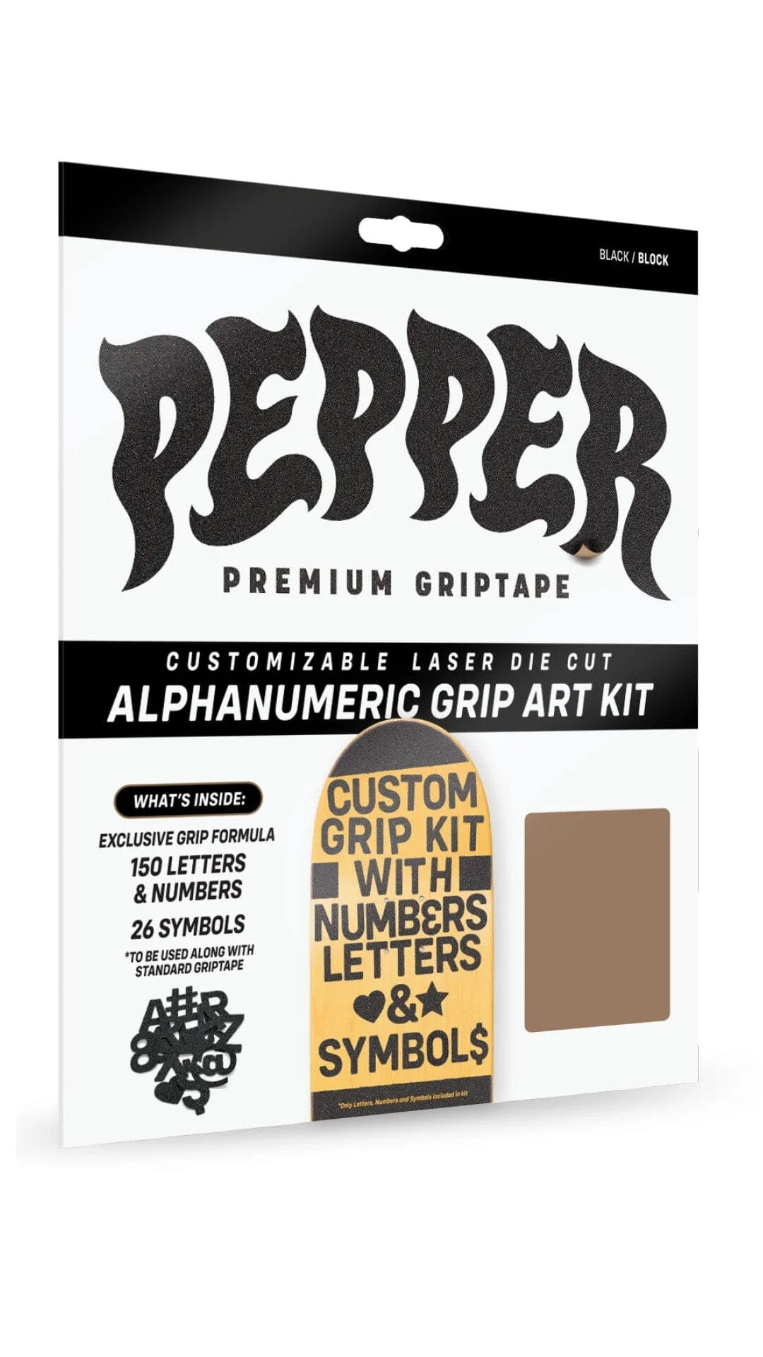 Pepper Alphanumeric Custom Griptape Kit - Kit de Lija Lija Pepper Griptape 