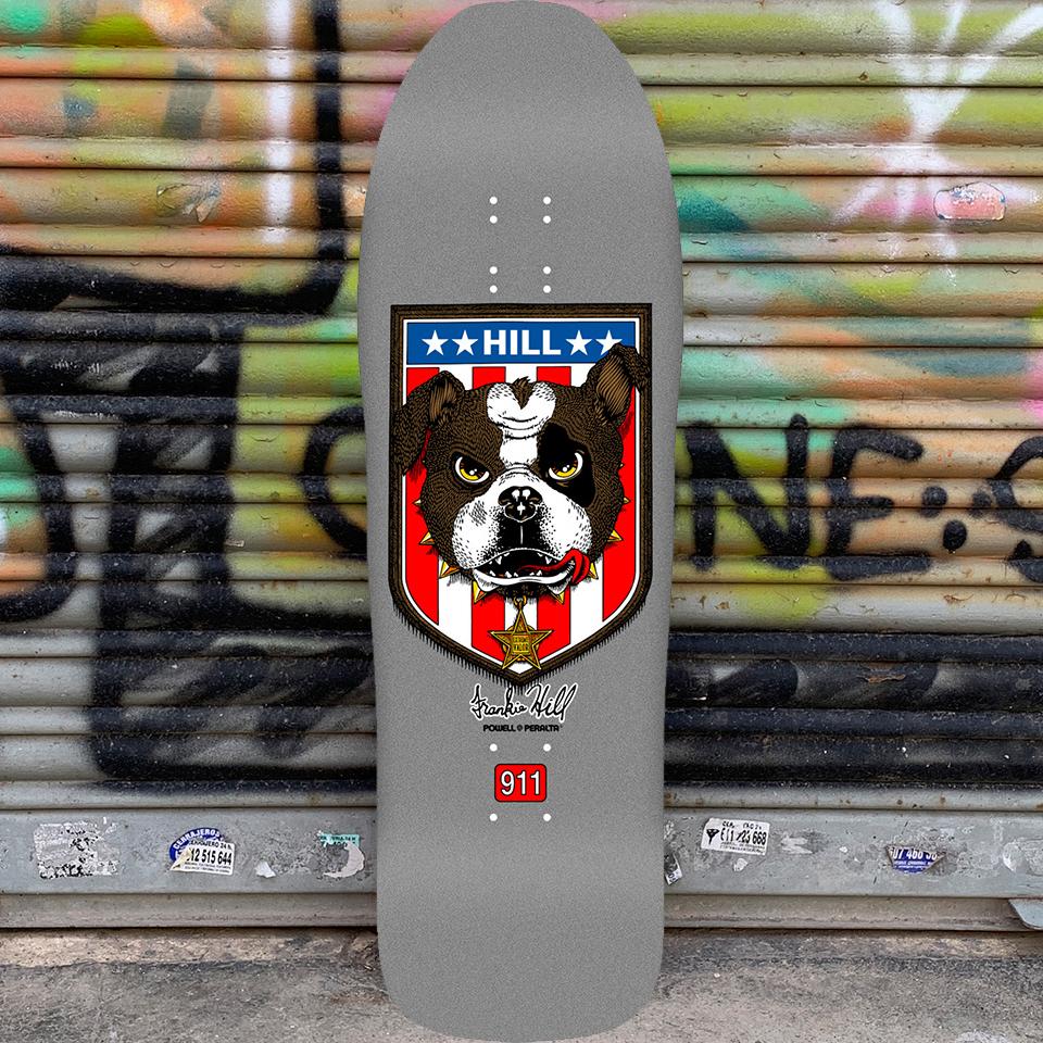 Powell Peralta Hill Bulldog Silver Reissue Skateboard Deck- Tabla Tablas Powell Peralta 