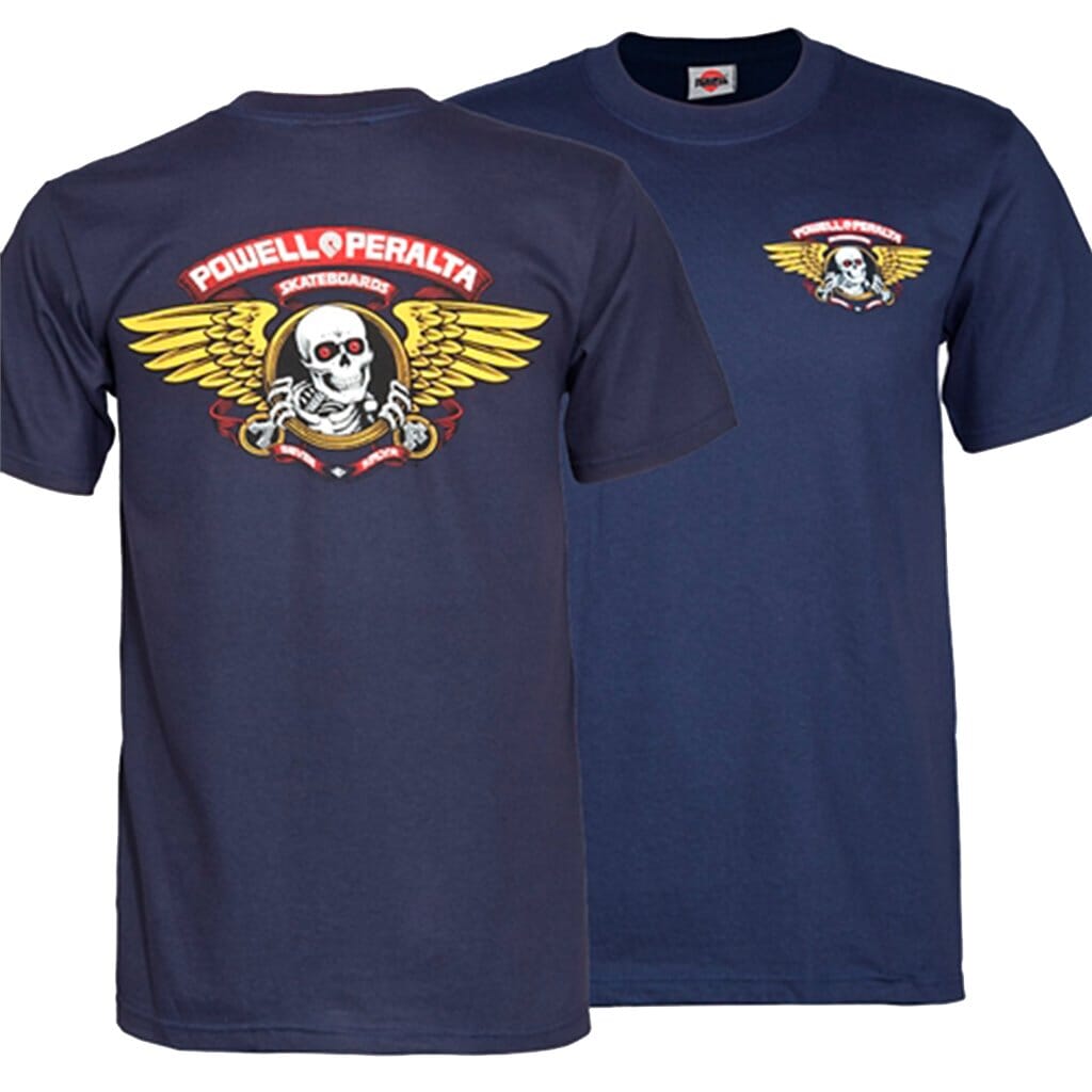 POWELL PERALTA Winged Ripper T-Shirt Navy- Camiseta Ropa Powell Peralta 