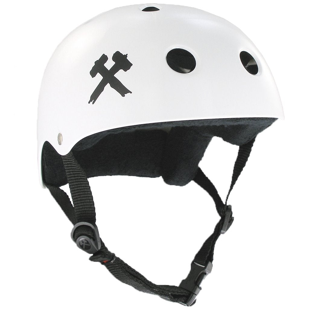 S-ONE Premium White Helmet Casco-Protecciones - Furtivo! Skateboarding