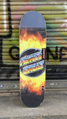 Santa Cruz 8.5 Chrome Dot Flame Everslick Skateboard Deck - Tabla Skate Tabla/Deck Santa Cruz Skateboards 
