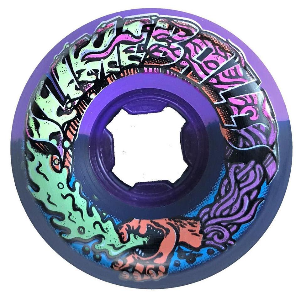 Santa Cruz Greetings Speed Balls Purple/Black 53mm 99A Slime Balls Wheels - Ruedas Ruedas Santa Cruz Skateboards 