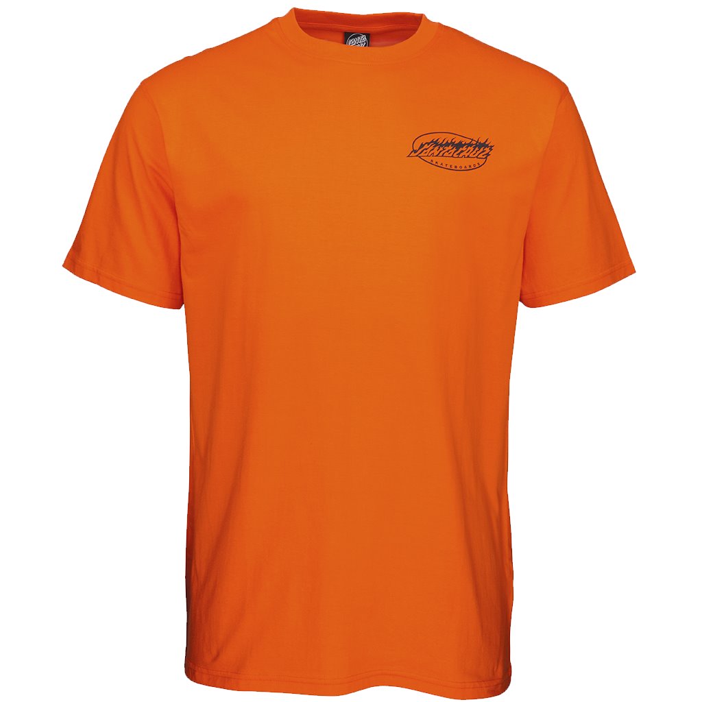 Santa Cruz Oval Flame Dot Safety Orange Tshirt - Camiseta - Furtivo! Skateboarding