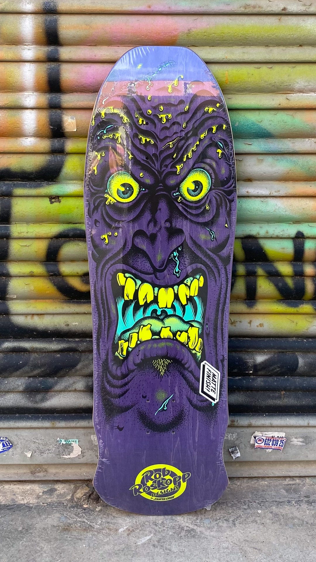 Santa Cruz Roskopp Face Purple Reissue 9.5 Skateboard Deck - Tabla Tablas Santa Cruz Skateboards 