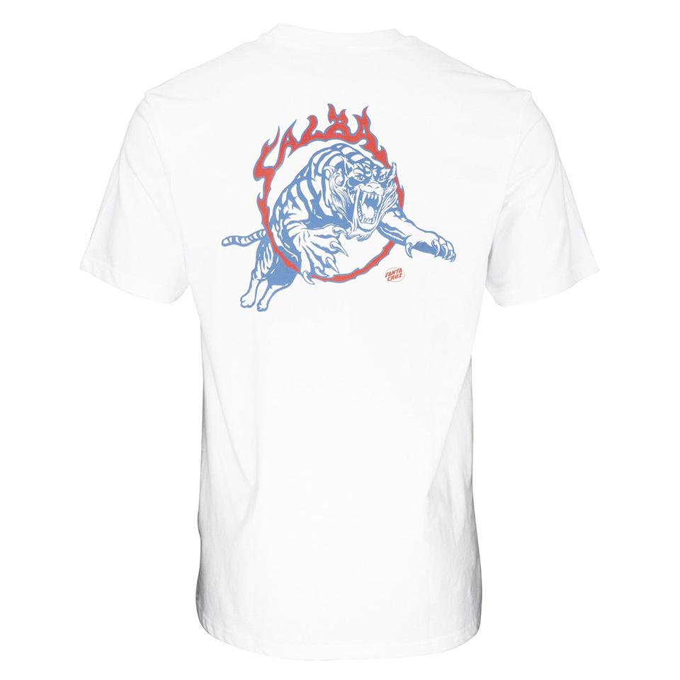 Santa Cruz Salba Tiger Club White TShirt - Camiseta Ropa Santa Cruz Skateboards 