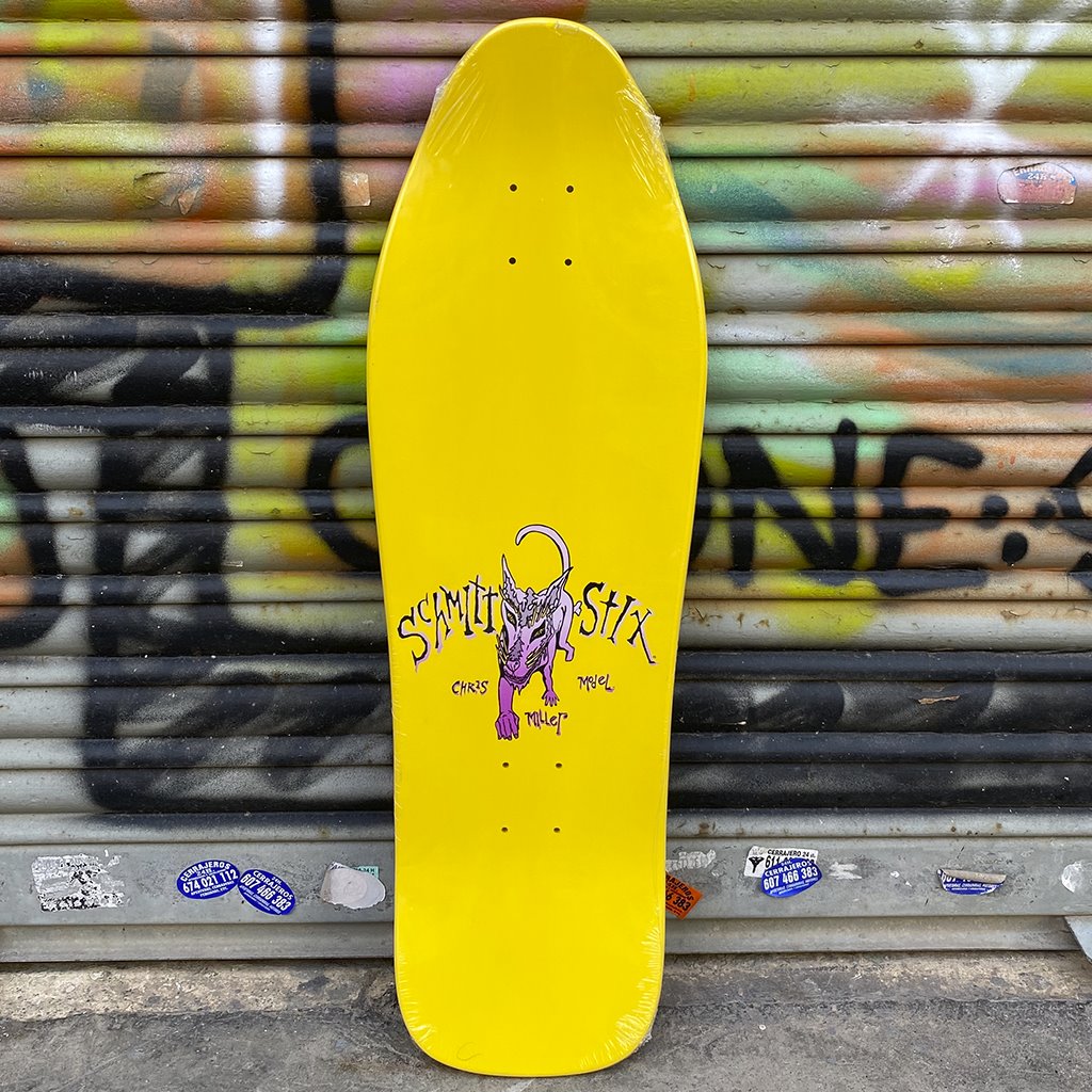 Schmitt Stix Chris Miller Dog Large 10 x 31.875 Reissue Skateboard Deck- Tabla Skate - Furtivo! Skateboarding