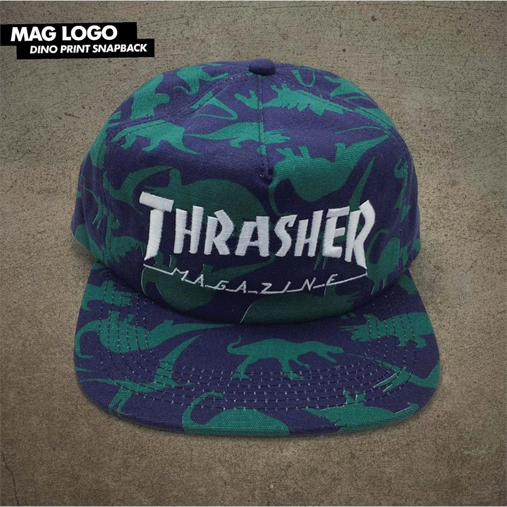 Thrasher Mag logo Snapback Dino hat -Gorra Ropa Thrasher Magazine 