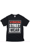 Vision Street Wear Box Logo Long Sleeve S/S Black T-shirt - Camiseta Ropa Vision Skateboards 