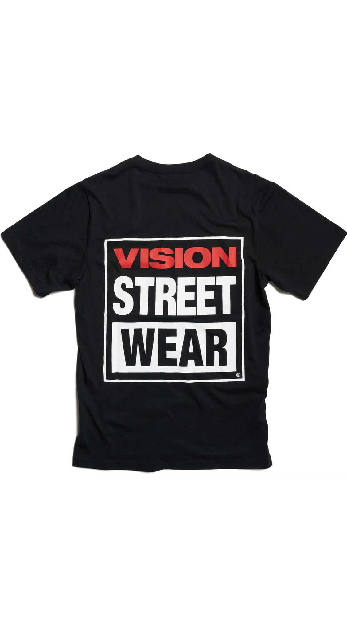 Vision Street Wear Box Logo Long Sleeve S/S Black T-shirt - Camiseta Ropa Vision Skateboards 