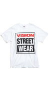 Vision Street Wear Box Logo Long Sleeve S/S White T-shirt - Camiseta Ropa Vision Skateboards 
