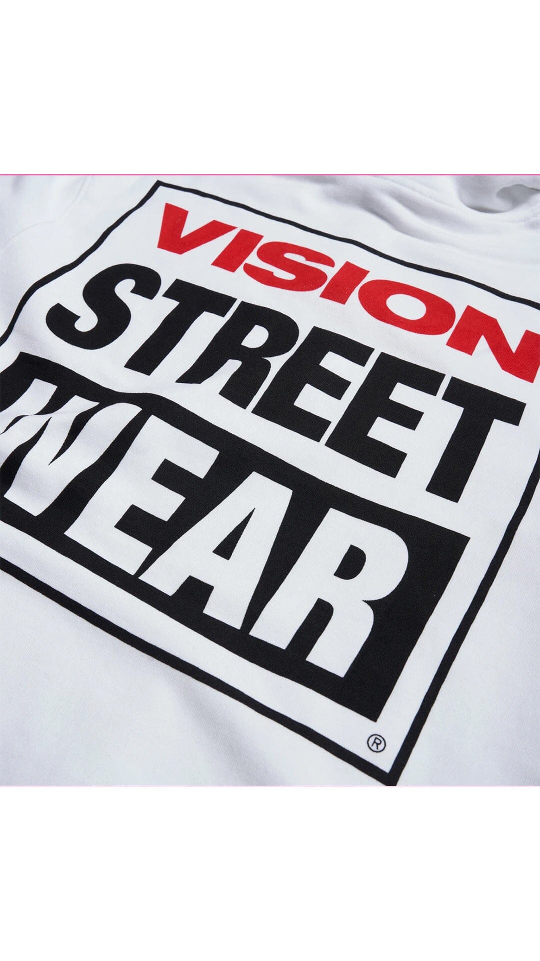 Vision Street Wear OG Box Logo Hoodie White - Sudadera Ropa Vision Skateboards 