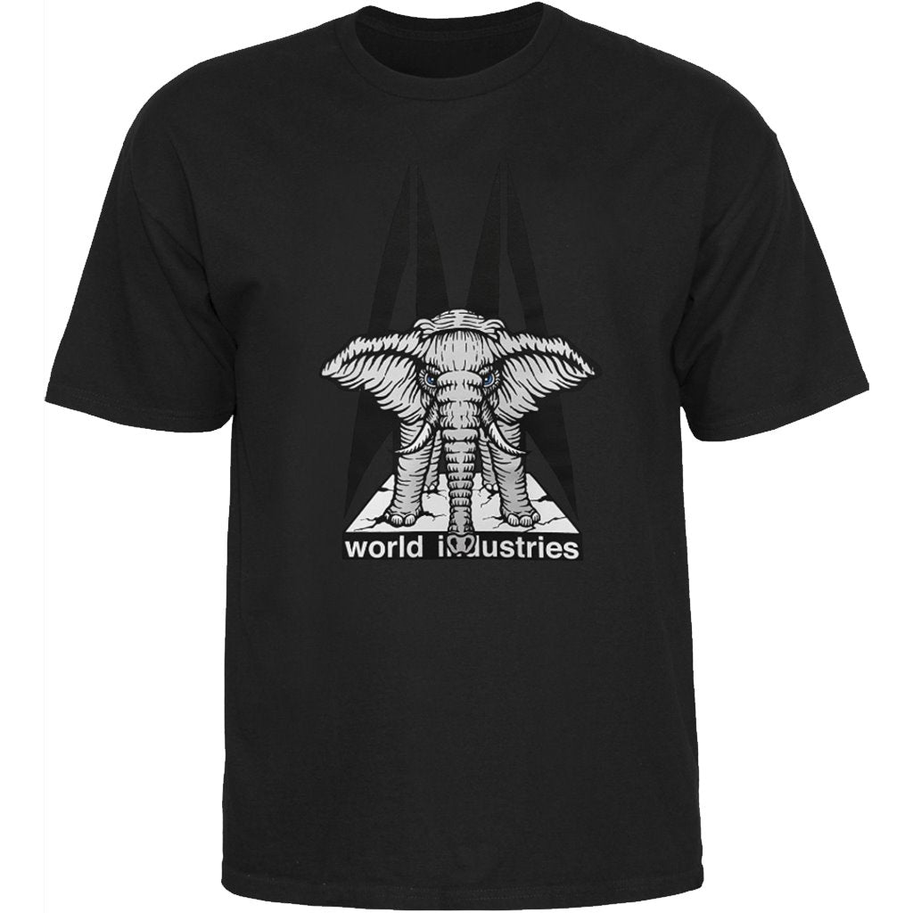 World Industries Elephant on the Edge Mike Vallely by Prime Wood T-Shirt Black- Camiseta - Furtivo! Skateboarding